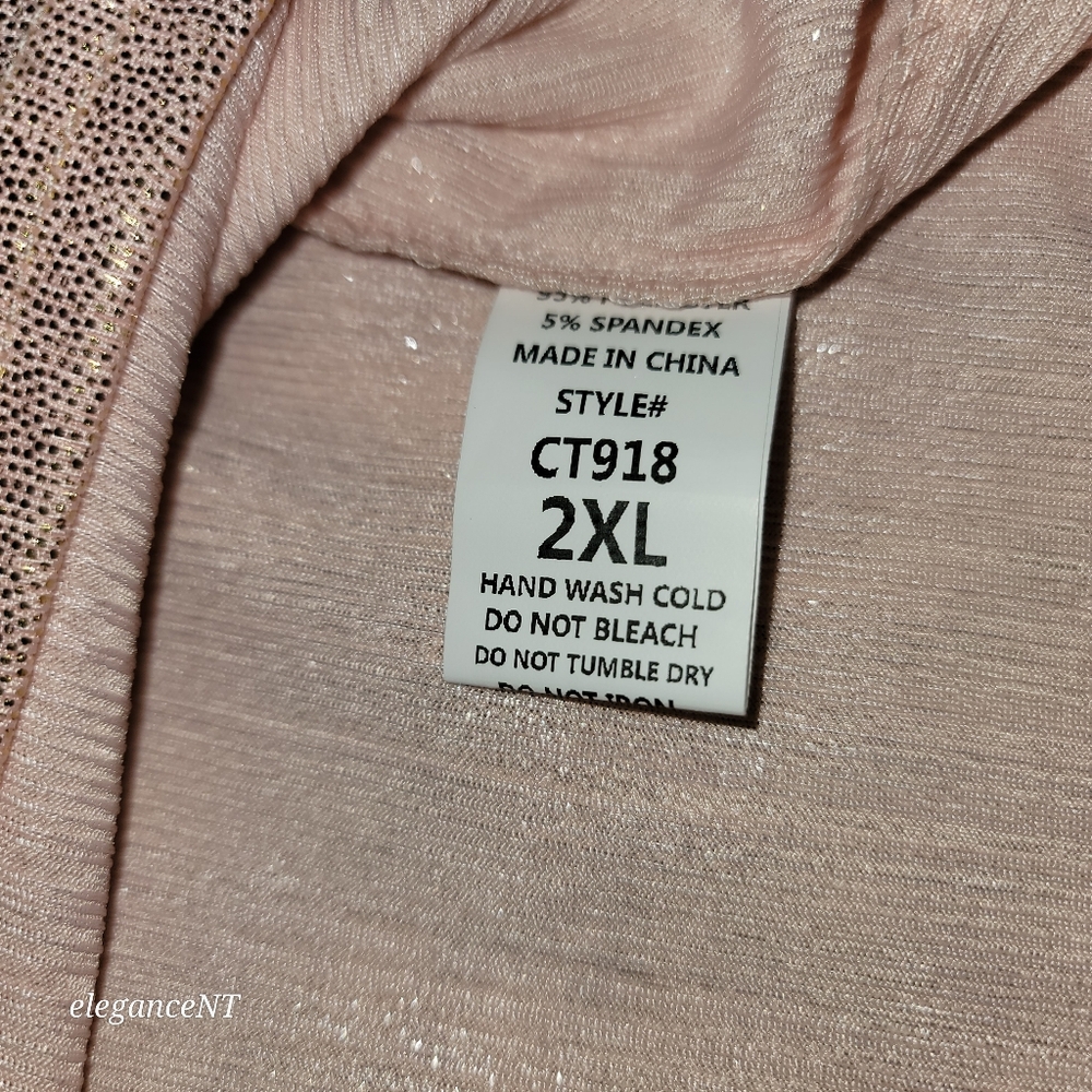 Day G Rose Gold Shimmer Blouse Sz: 2XL NWT - Picture 11 of 15